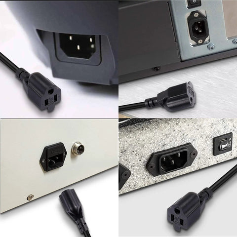 Heavy Duty NEMA 5-15 3 Prong Female Power Cord SJT Replacement Cable 18 Gauge 10A 110V 120V Pigtail 3.3Ft Twin Pack in use