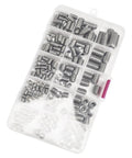 Beefy Stainless Steel Cup Point Set Screws Kit Hex Socket Assortment M3 M4 M5 M6 M8 M10 With 200 Pieces In Divided Storage Case