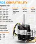 Refrigeration Fan Motor Replacement For D1127 D1123 D1124 D1126 D1152 D1154 1/12 HP 1550 RPM 115/230V HVAC compatibility graphic
