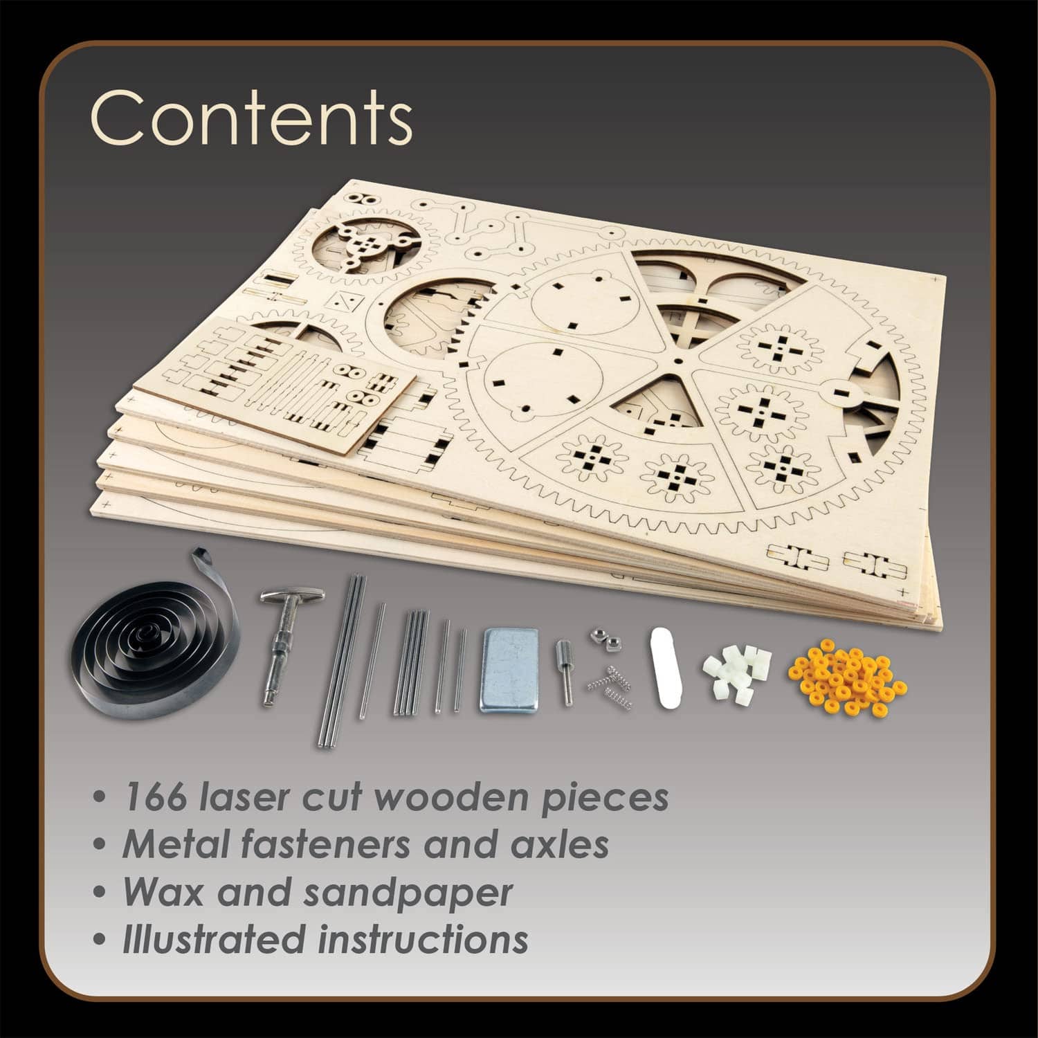 3D Wooden Gear Clock Kit For Teens and Adults ✓
