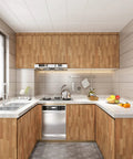 Kitchen with Butcher Block Contact Paper Waterproof Vinyl Wrap for Countertops and Cabinets 32 by 118 Inches Dope Wood Grain Peel and Stick