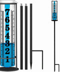 Upgraded Outdoor Rain Gauge With Thick Transparent Tube For Accurate Rain Readings, easy readout, adjustable height, large clear scale