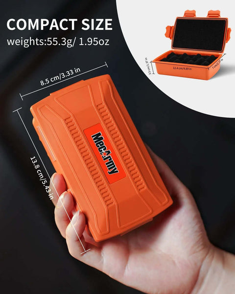 Slick Waterproof Hard Case For EDC Gear Kickass Portable Dry Container with custom foam in compact orange design.