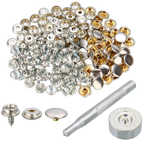 Boat Cover Snap Kit Marine Grade Canvas Snaps And Fasteners With Two Setting Tools 60 Pieces Silver Color For Do It Yourself Sewing And Tough Outdoor Marine Projects
