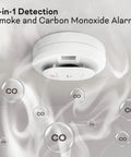 2 In 1 Smoke And Carbon Monoxide Detector With AA Battery Powered And LED Warning Light Indicators 1 Pack 24 7 Self Testing For Continuous Protection And Easy Setup For Quick Fire And CO Alerts At Home on ceiling
