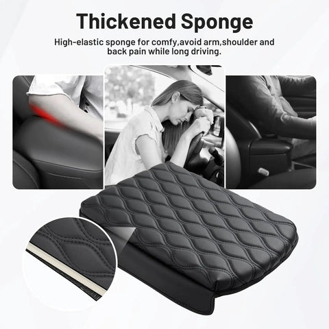 Center Console Cover For Kia Telluride 2020 To 2026 Nappa Leather Armrest Cushion Anti Scratch Middle Console Pad