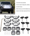 Hard Top Quick Release Hardware Kit With Thumb Screws Nut Clips And Tie Down D Rings For Jeep Wrangler YJ TJ JK JKU 1995 2018 Universal Fit