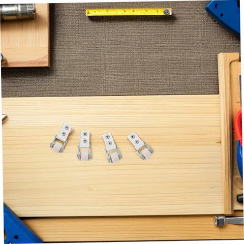 6 Piece White Nylon Sliding Wheels For Furniture Drawers Slick Rolling Track Guide Casters Heavy Duty displayed on wood surface.