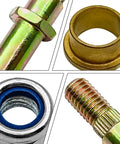 Components of Door Hinge Pin And Bushing Repair Kit For GMC Sierra Silverado Chevy 1999-2007, including pins and bushings