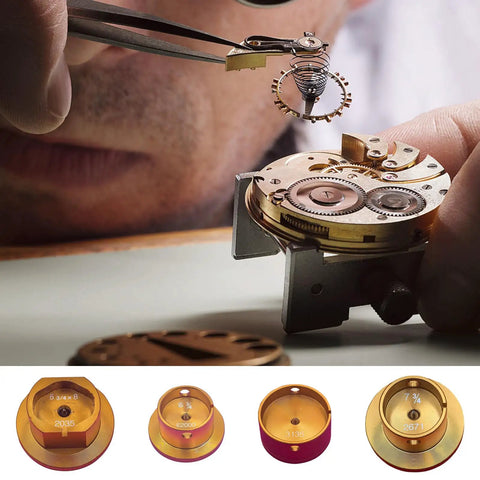 Watchmaker using Lightweight 23g Watch Movement Holder With 31mm Base For Mechanical And Quartz Watches Pro Grade Tool