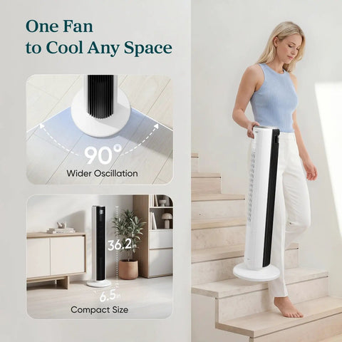 Ultra Quiet Tower Fan For Bedroom That Blows Fresh Cold Air With Rapid 28 Ft S Airflow And Wide Oscillation For Smooth All Night Sleep And Straight Up Chill Summer Vibes At Home