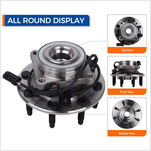 Front Wheel Bearing Hub Assembly 4WD for Chevy Silverado Suburban Avalanche 1500 2500 3500 HD and GMC Sierra 8 Lug