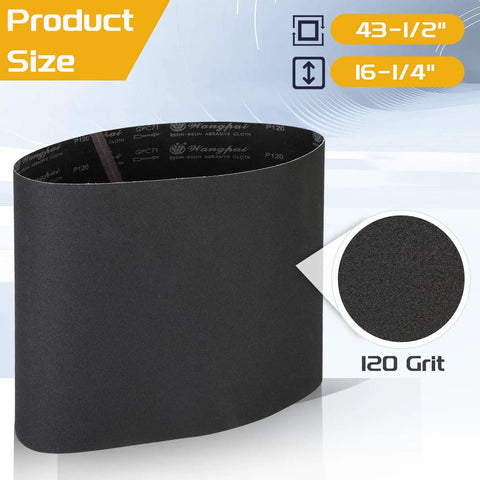Drum Sander Belt 120 Grit Silicone Carbide Heavy Duty Replacement Fits Performax 16-32 Jet 16-32 Steel City SuperMax Old School