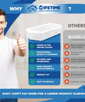 Upgraded Clear Door Shelf Bin For WPW10321304 Refrigerator Replacement Part Durable Easy Install Fit Keeps Fresh Food Organized
