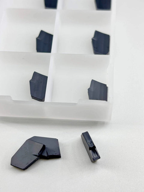 CNC Grooving Carbide Inserts GTN-2 Self Locking With PVD Black Coating For Stainless Steel And General Steel, 10 Pcs in case