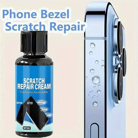 Scratch Remover Compound For Smartphone Screens With Quick Fix Technology Erases Scratches On The Go Easy On The Go Mobile Screen Repair For Daily Wear Ideal For Busy Professionals Students And Heavy Device Users with scratch repair cream and phone image