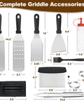 14 Piece Griddle Accessories Kit For Flat Top Grills A Complete Outdoor BBQ Set With Long Spatulas Slotted Spatula Scraper