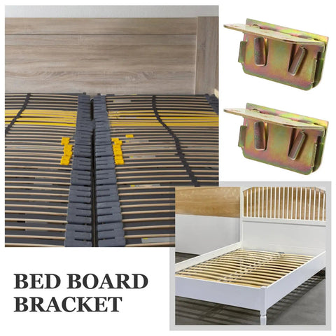 Premium Iron U Shaped Bed Rail Fasteners Six Piece Heavy Duty Frame Connectors Dead Nuts Stability Slat Hinge Buckles for bed slats.