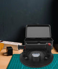 Heavy Duty Glass Suction Cup Lifter With Pressure Gauge And Thickened Rubber Build on a workbench with tools.