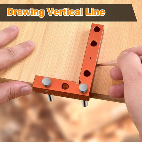 Mini Center Finder Tool 90 Degree Precision Machinist Square used for drawing vertical line on wood with pencil