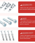 240 Piece Zinc Self Drilling Drywall Anchors And Screws Kit With Cross Groove Drill Bit with expansion tube and screws