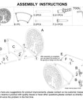 Assembly instructions for the Heavy Duty Outdoor Garden Hose Reel and Wall Mount Holder With Tree of Life Metal Design