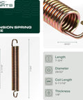 2 Pack Tension Spring Replacement For Cub Cadet And MTD Lawn Tractors, Heavy Duty 7.75 Inch Length, 0.91 Inch Coil Diameter, 5.69 Inch Coil Length, Replaces OEM 732-0459C And 732-0459B, Fits RZT Series And Yard Machine 136E470F000, steel spring
