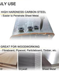 Beefy Heavy Duty Flat Head Phillips Wood Screws 80 Pc Set, High Hardness Carbon Steel 1022A, used on sheet metal, board, drywall