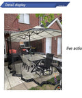 Versatile Mosquito Netting For 15Ft Patio Umbrella With Double Sided Screen Walls And Zipper Double Door Black Ideal To Enclose 15x9 Or 14x9 Double Umbrellas And 10x10 Pavilion Tents installed on patio umbrella