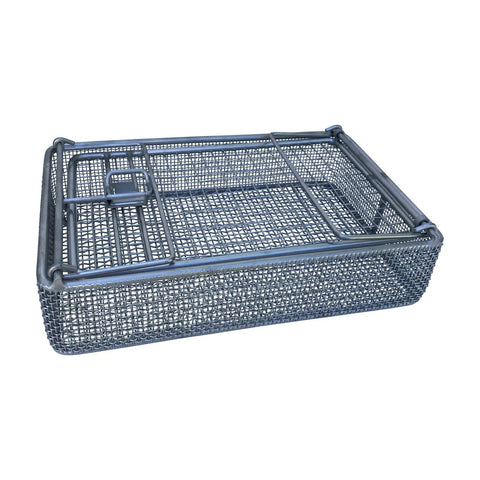 Premium Stainless Steel Parts Washing Basket For Tiny Hardware Top Shelf Perforated Cleaning Rack, heavy duty size for secure rinsing.
