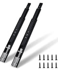 Heavy Duty 12 Inch Soft Close Drawer Slides Full Extension Ball Bearing Black Two Pair Set With 100 Pound Load Capacity