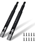 Soft Close Full Extension 16 Inch Ball Bearing Drawer Slides Heavy Duty Side Mount Black Pair For A Smooth Quiet Glide 100 Pound Load Capacity Durable Cabinet Drawer Glides Ideal For Home Renovations, black steel pair with screws