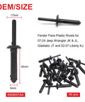 Jeep Wrangler Fender Clip Kit 161 Pieces Premium Push Pins Rocker Molding Clips Grill Bumper Pins For 2007 To 2022 JL JK And 2005 To 2010