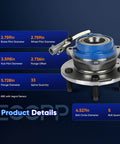 Pair 513121 5-Lug Front Wheel Hub and Bearing Assembly, 2-Piece Replacement for Buick Allure Aurora with specs displayed