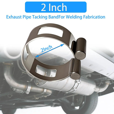 Beefy 2 Inch Stainless Steel Exhaust Clamp On Welding Kit for heavy duty automotive fabrication and tack welding