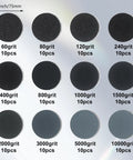 134Pack 3 Inch Wet Dry Sanding Discs Kit For Drill With Sixty To Ten Thousand Grit And One Eighth, One Quarter, Five Eighths Inch Adapters
