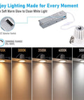 TORCHSTAR 6-Pack 5CCT 3 Inch LED Recessed Lighting, Anti-Glare, CRI90 with CCT selector switch showing color temperatures.