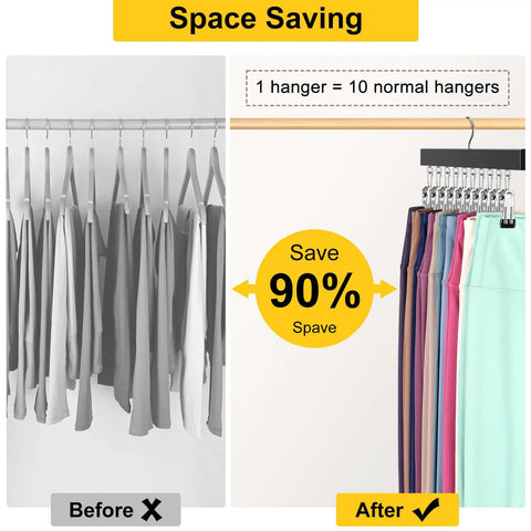 Space Saving Legging Organizer With Heavy Duty Clips For Pants And Skirts Vertical Closet Hangers Solid Storage Win Maximize Square Footage In Apartments And Dorms Clean Setup Guaranteed