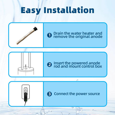 Easy installation guide for Electric Anode Rod For Water Heaters That Zaps Rotten Egg Odor Kicks Sulfur Smell To The Curb Extends Heater Life
