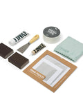 Wall Patch Kit For Quick Home Repairs With Putty And Wood Filler DIY Friendly Two Sanding Sponges Patch Set In Small And Large Mesh Tape Putty Knife Dust Mask And Microfiber Towel For Drywall Repair displayed