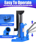 Heavy Duty Hydraulic Toe Jack And 20 Ton Claw Jack With 10 Ton Puller built tough, featuring detachable handle and unloading valve.