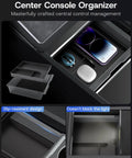 Tesla Model Y Juniper Center Console Organizer Tray 2025 2026 Premium And Performance Slick Custom Fit 8 Piece Kit interior view