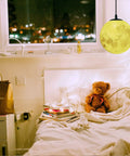 Plug In Moon Lamp Pendant Light With Cord For Kids Room White Sixteen Point Four Foot Hanging Light Cord With Switch