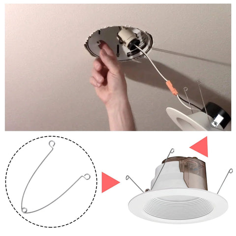 Installing 4 Pack Recessed Light Spring Clips, Silver Metal Torsion Clips Replacement For Bathroom Fan Covers, Vent Fans, Ceiling Exhaust Fans