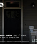 Motion Sensor LED Bulbs 12W A21 Outdoor Security Lighting Warm White 2 Pack Auto On With Motion Detection installed on porch