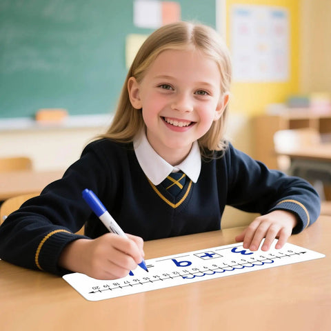 Student using Number Line Dry Erase Boards Set Double Sided Writable And Erasable 0 To 10 On One Side And 0 To 20 On The Other Math Teaching Tool