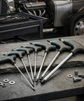 Check Out This Awesome T Type Hex Key Set With 7 Pieces That Make Auto Repair And Furniture Assembly Super Easy And Provide Serious Grip For Stripped Bolts, 7-piece steel
