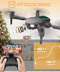 Foldable Camera Drone For Kids Beginners With Remote Control 1080P HD FPV Drone Two Batteries One Key Start And Landing Altitude
