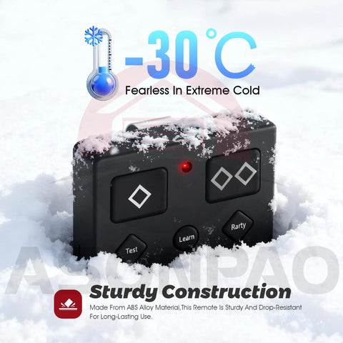 2 Pack 5 Button Gate Opener Remote Transmitter Long Range Up To 1000 Feet No Aim Needed With Wide Compatibility in snow