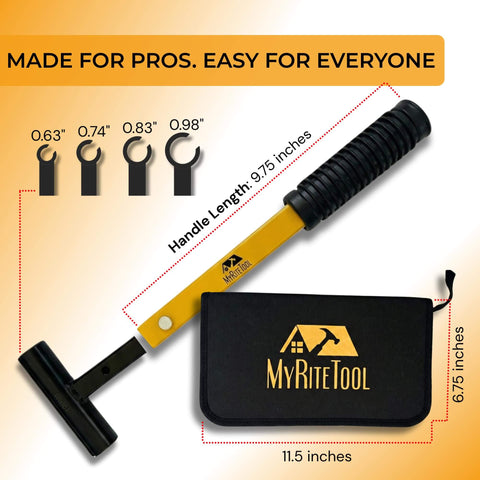 4 In 1 Door Hinge Adjustment Tool Kit For Realigning Sagging Doors And Installing Hinges with case, handle length 9.75 inches